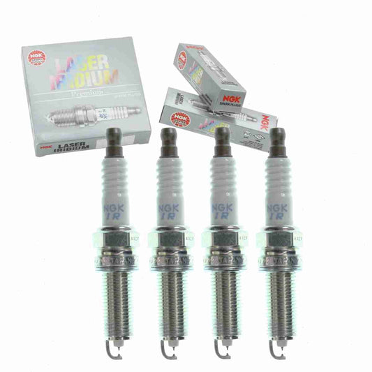 4 pc NGK 93135 Laser Iridium Spark Plugs 9033 REC8WYPB4 Ignition Wire Secondary Fits select: 2012-2016 HYUNDAI GENESIS, 2012-2016 HYUNDAI EQUUS