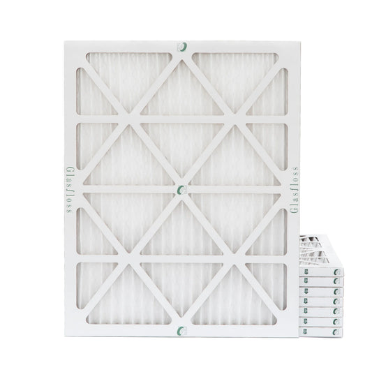 14x20x1 MERV 10 Pleated AC Furnace Air Filters by Glasfloss Industries. ( 8 Pack ) Exact Size: 13-1/2 x 19-1/2 x 7/8