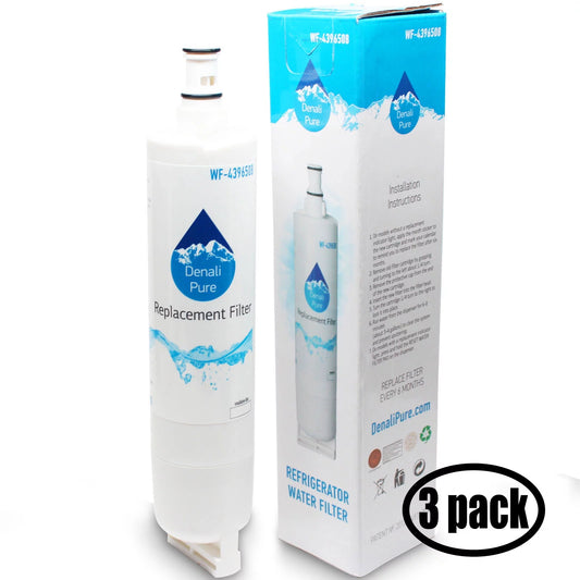 3-Pack Replacement Whirlpool GS6SHAXKQ01 Refrigerator Water Filter - with Whirlpool 4396508, 4396510 Fridge Water Filter Cartridge