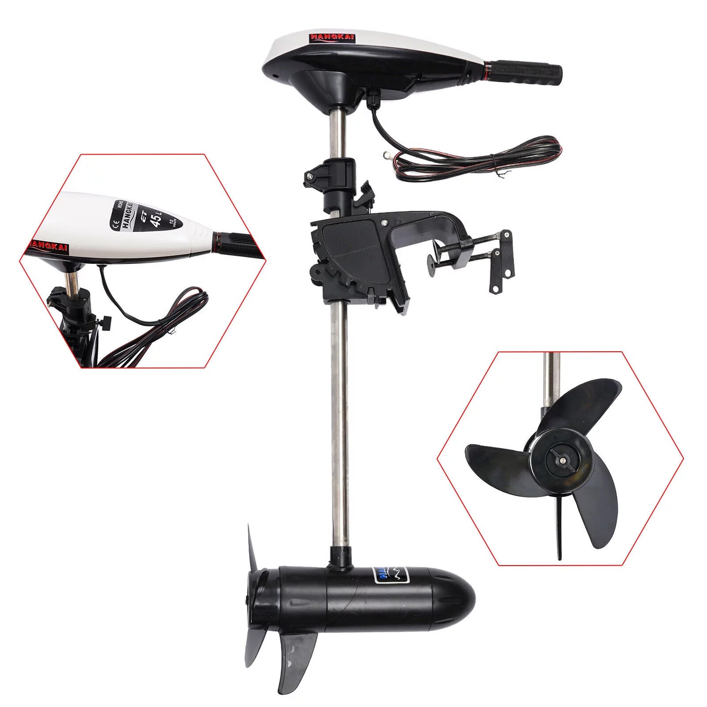 12V Electric Trolling Motor Outboard Motor Engine Fishing Craft Kayak Engine