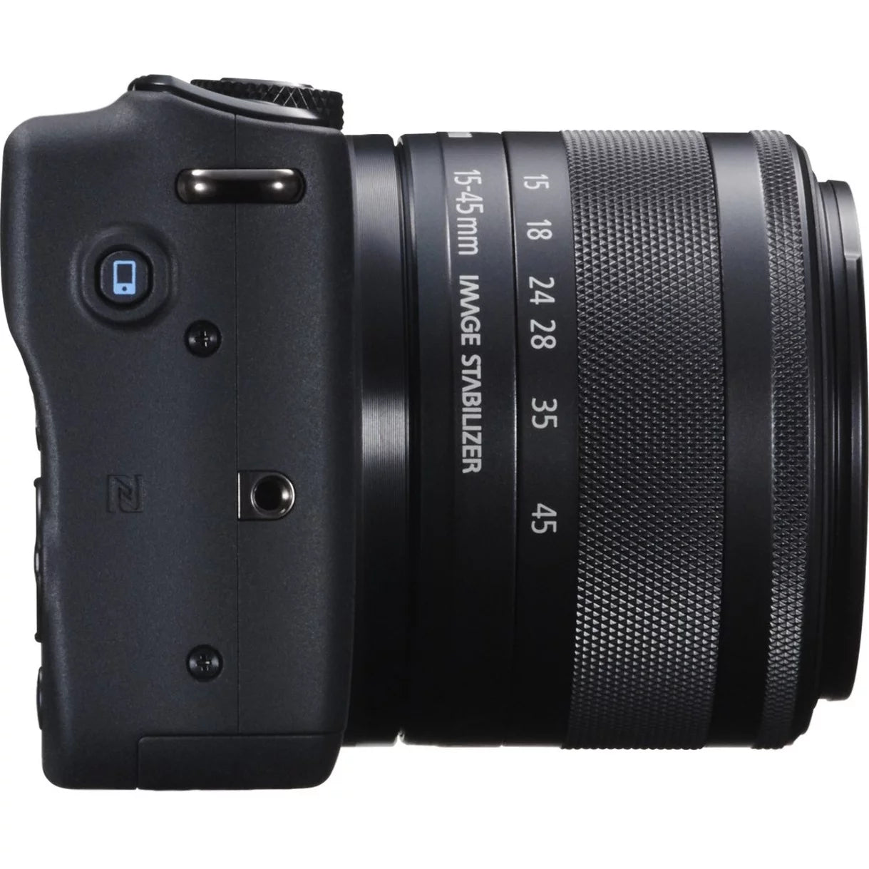 Canon EOS M10 18 Megapixel Mirrorless Camera with Lens, 0.59", 1.77", Black