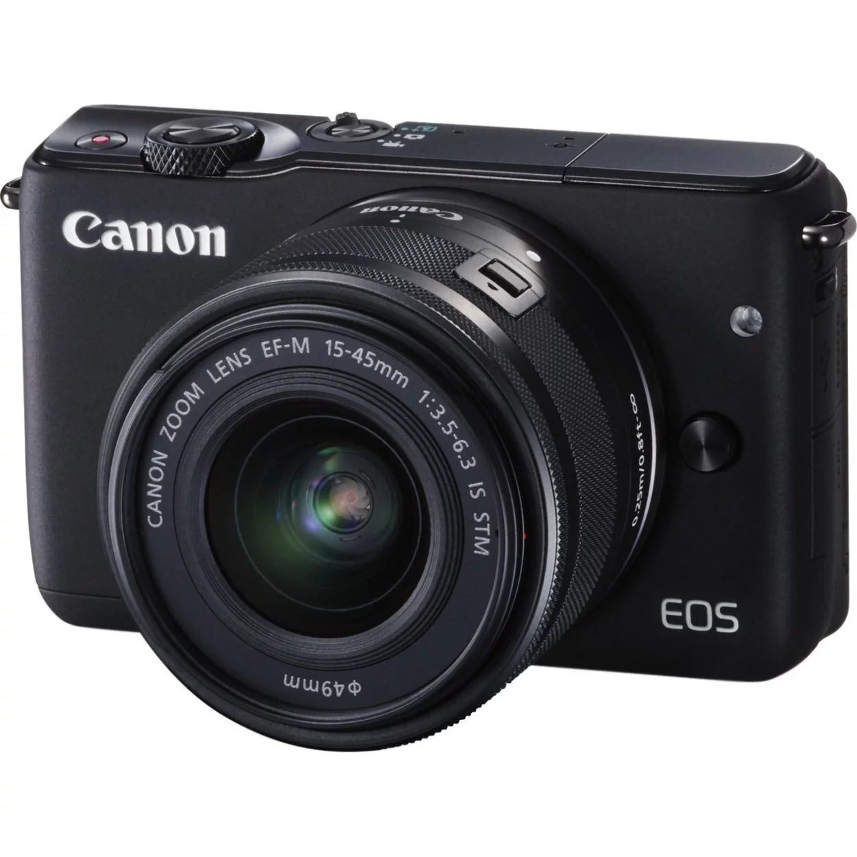 Canon EOS M10 18 Megapixel Mirrorless Camera with Lens, 0.59", 1.77", Black