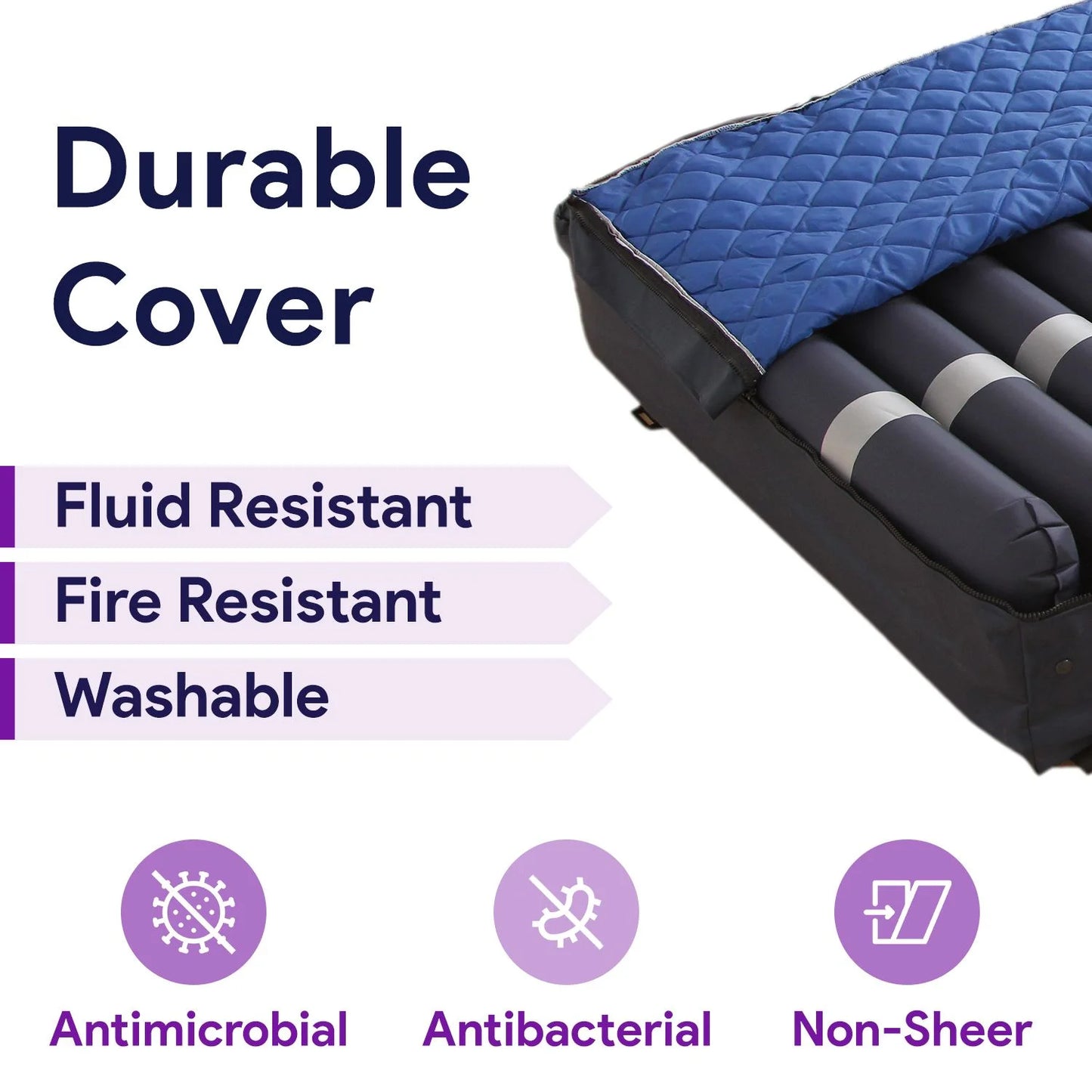 Proheal Bariatric Low Air Loss Alternating Pressure Air Mattress with Pump & Side Air Bolsters - Stages I-IV 36” x 80” x 8/11"