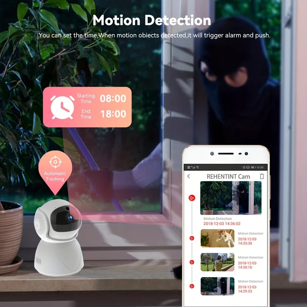 Wireless WIFI PTZ Camera IP CCTV Security Protector Surveillance Camera Smart Auto Tracking Baby Monitor