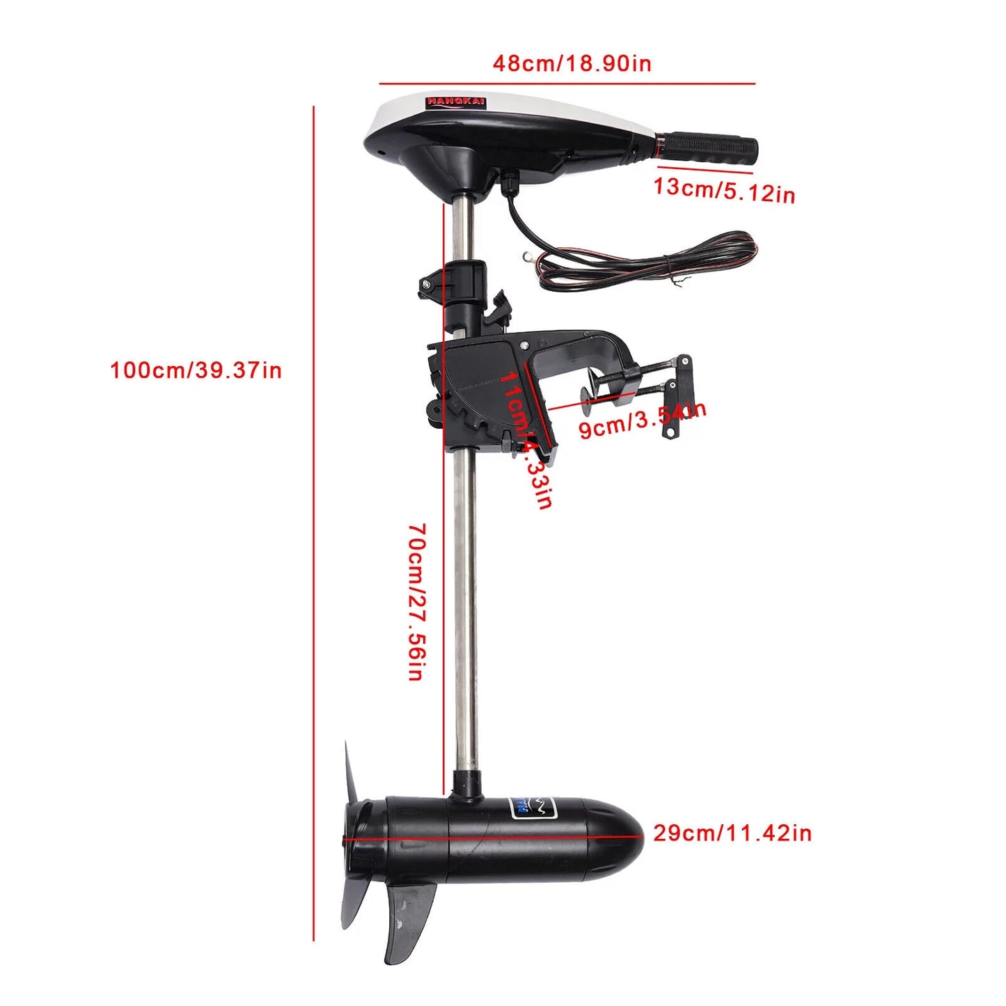 12V Electric Trolling Motor Outboard Motor Engine Fishing Craft Kayak Engine