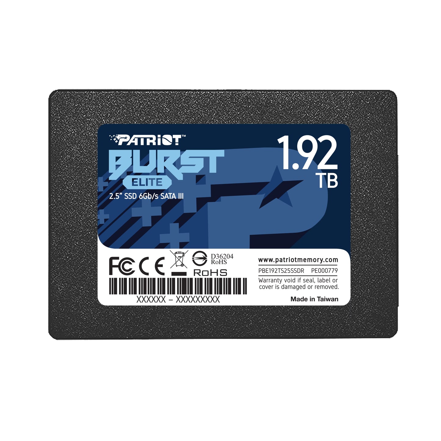 Patriot Burst Elite 1.92TB Internal SSD - SATA 3 2.5" - Solid State Drive - PBE192TS25SSDR