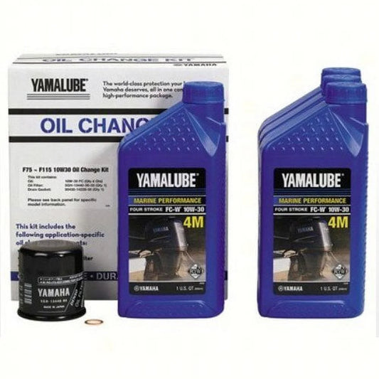 Yamaha LUB-MRNMD-KT-11 Oil Change Kit, F75 - F115 10W-30 Outboard Motor; LUBMRNMDKT11 (Pack Of 4)