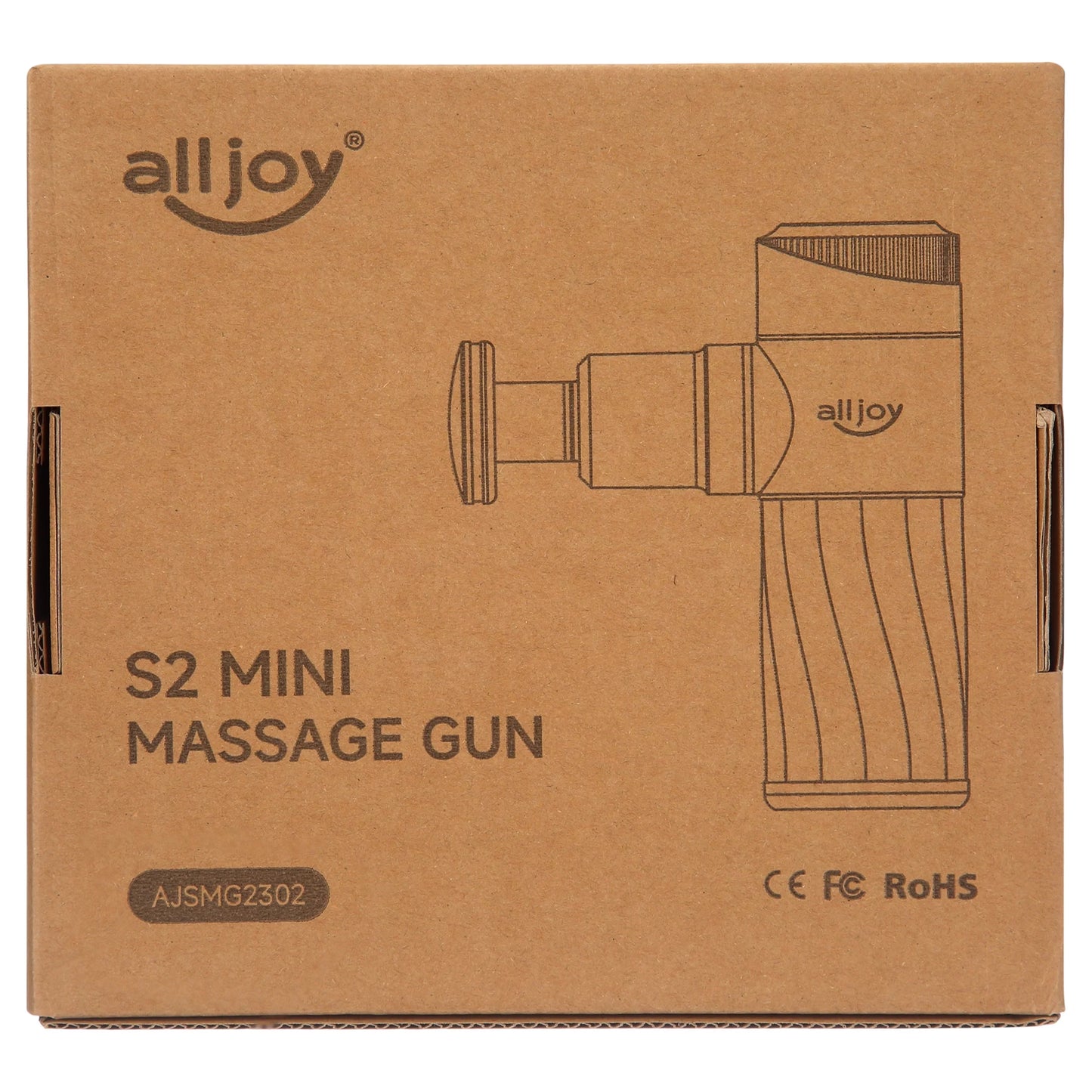 ALLJOY Mini Massage Gun Deep Tissue, Powerful Percussion Muscle Massager Gun with 4 Attachments, 4 Speed Settings, Compact Sports Handheld Massager Muscles Neck Back Arms