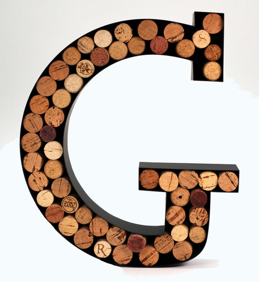 Wine Cork Holder Makes Outstanding Wine Accessories Perfect Monogrammed Gifts Women to Store Wine Corks. Wine Decor or Wine Cork Holder Decor Will Brighten Up Kitchen! (Letter G)