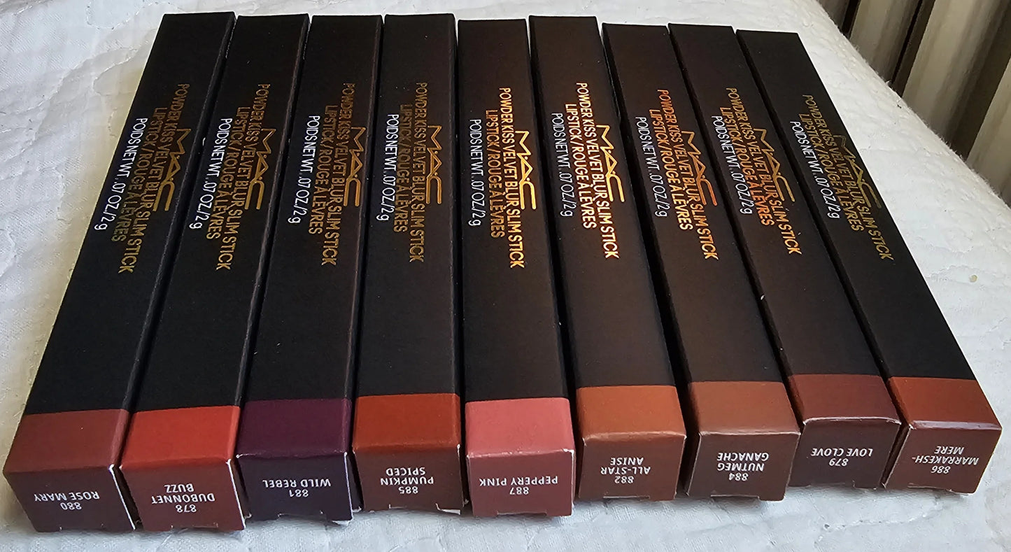 MAC Powder Kiss Velvet Blur Slim Stick - Rose Mary , 0.7 oz Lipstick