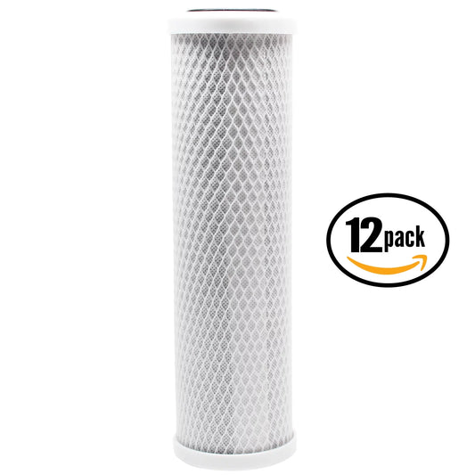 12-Pack Replacement DuPont WFPFC8002 Activated Carbon Block Filter - Universal 10 inch Filter DuPont WFPFC8002 Universal Whole House System - Denali Pure Brand
