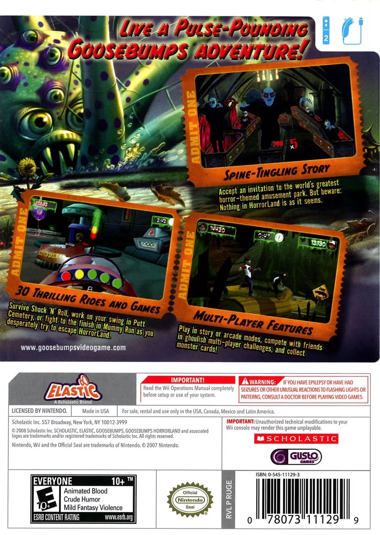 Goosebumps Horrorland - Nintendo Wii