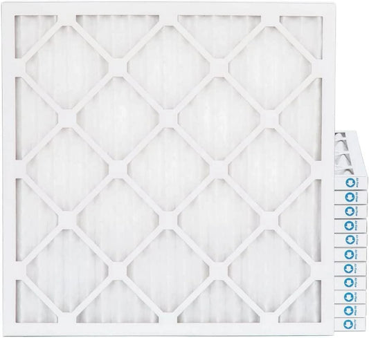 20X25x2 MERV 8 Pleated HV Furne 2'' Air Filters By Pamlico. Case Of 12. Size: 19-1/2 X 24-1/2 X 1-3/4, White