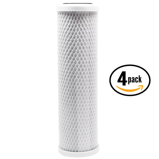 4-Pack Replacement DuPont DW120009W Activated Carbon Block Filter - Universal 10 inch Filter DuPontTM Universal Drinking Water Filtration System DW120009W - Denali Pure Brand