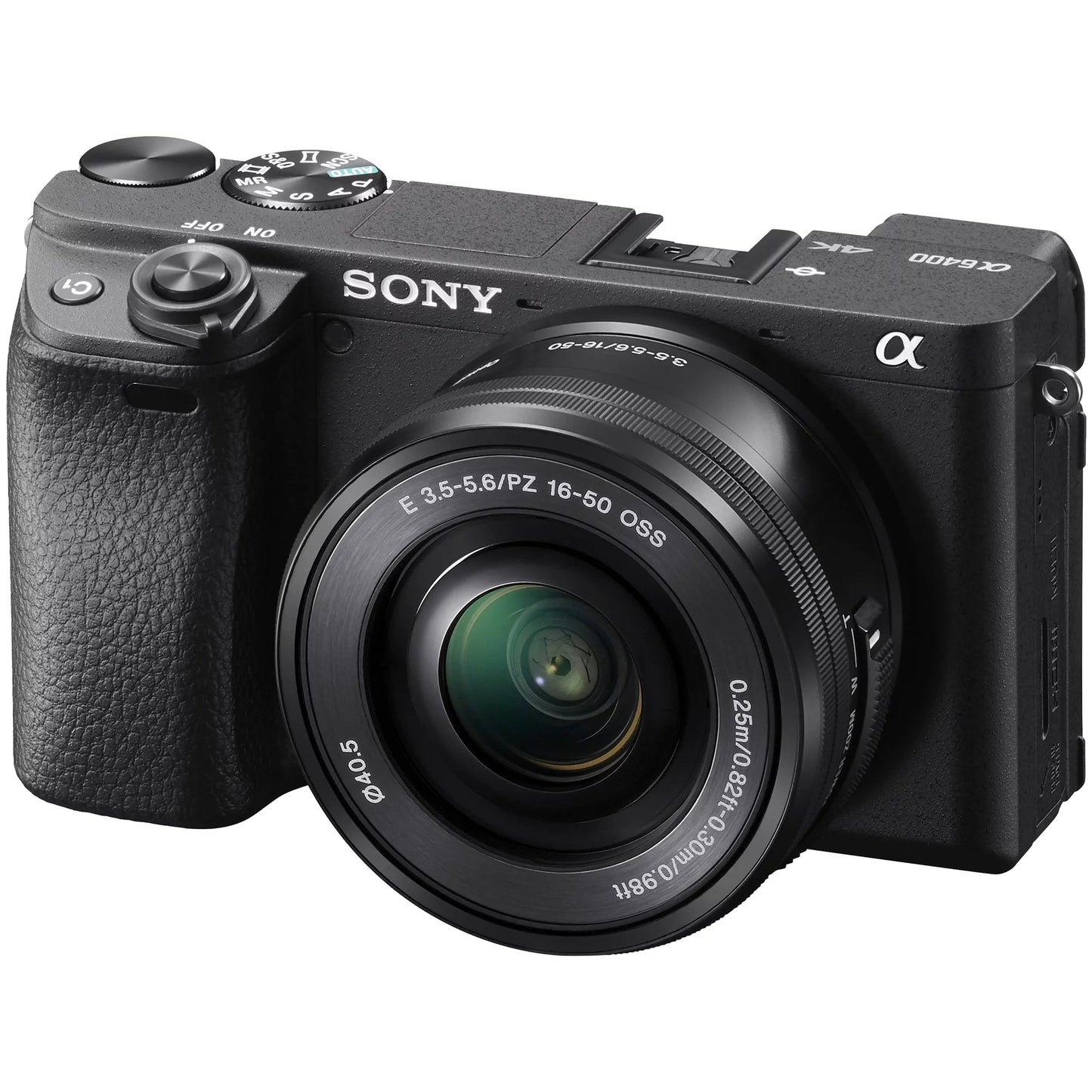 Sony Alpha a6400 Mirrorless Digital Camera with E PZ 16-50mm + E 55-210mm OSS Lens + 2 Pack SanDisk 64GB Card + Backpack + ZeeTech Accessory Bundle