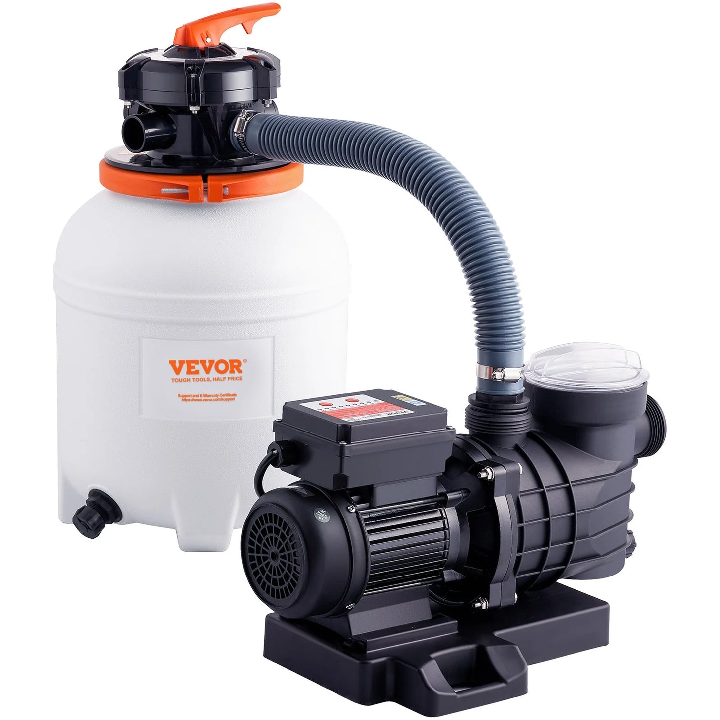 12-Inch 3000 GPH Sand Filter Pump, 1/2 HP, Swimming Pool Pumps System & Filters Combo