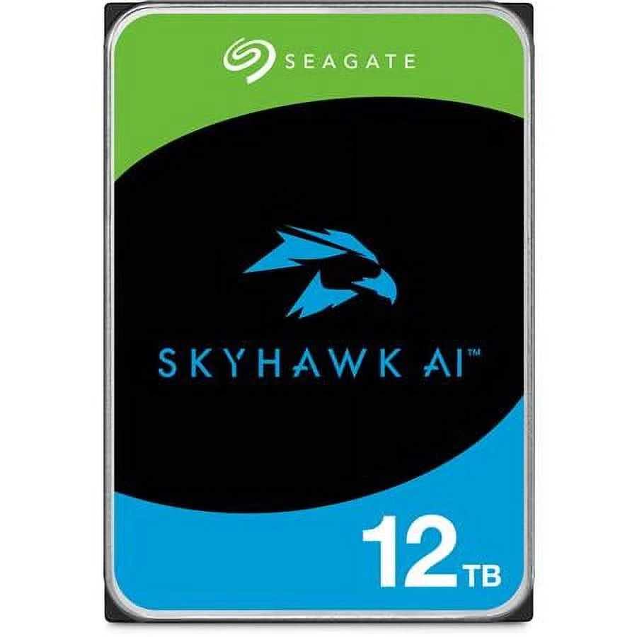 Seagate SkyHawk AI ST12000VE003 - Hard drive - 12 TB - internal - 3.5" - SATA 6Gb/s - buffer: 512 MB - with 3 years Seagate Rescue Data Wrap