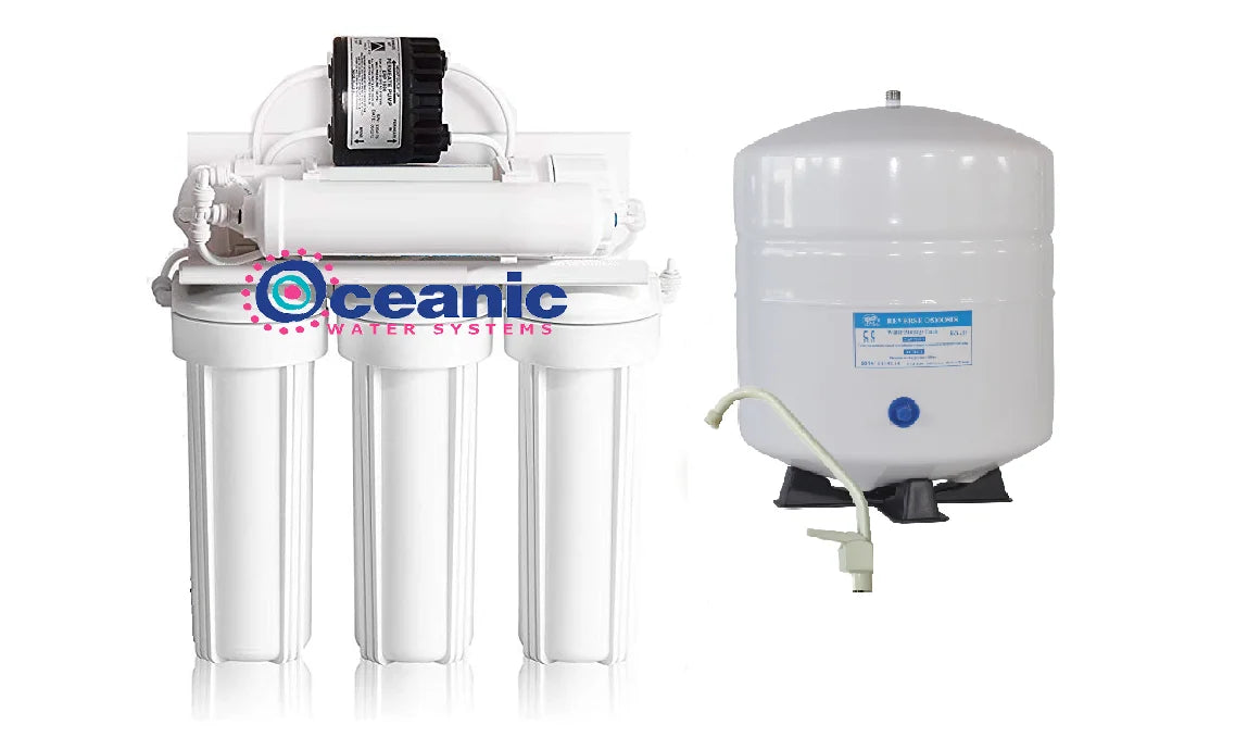 5 Stage | 100 GPD | Reverse Osmosis Water Filter System + Permeate Pump ERP1000 ASV USA
