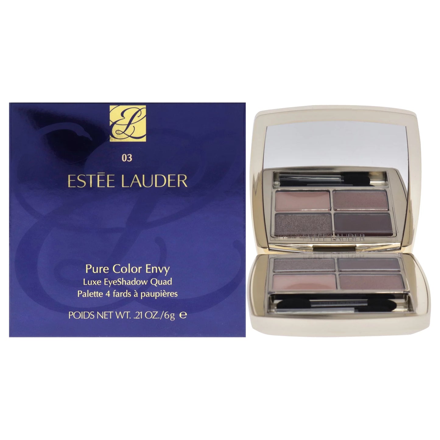 Estee Lauder Pure Color Envy Luxe Eyeshadow Quad - 03 Aubergine Dream , 0.28 oz Eye Shadow