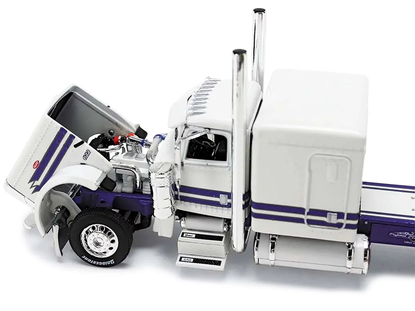 First Gear DCP 1/64 Peterbilt 389 63" Sleeper w/ Heil Fuel Tanker, Big Rigs #8: PMI Snow White 69-1297