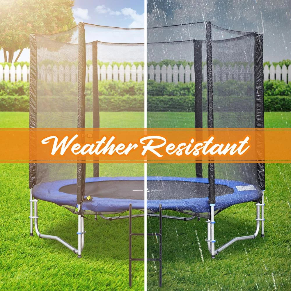 SereneLife 2 Step Galvanized Steel Trampoline Climbing Trampoline Safety Ladder 13.0’’ x 4.7’’ x 39.8’’ -inches