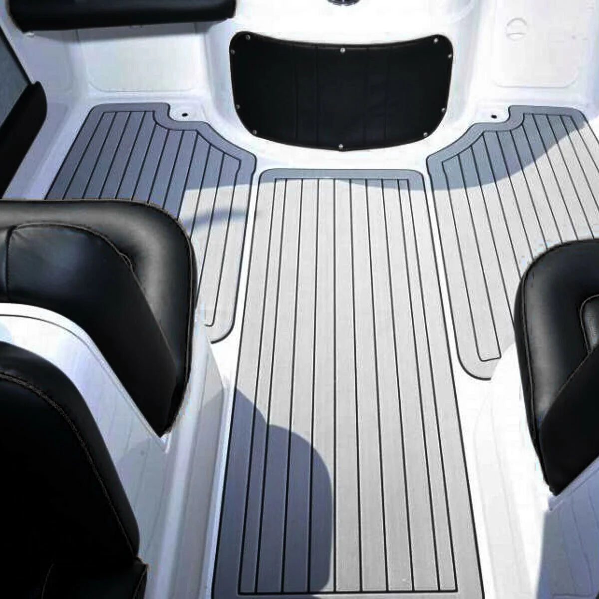 HJDECK EVA Foam Faux Teak Vessel Decking Sheet/Carpet Self-Adhesive Non-Skid Fits Sea Deck Marine Yacht RV Craft Flooring Mats/Decking Pad 94"x 35"