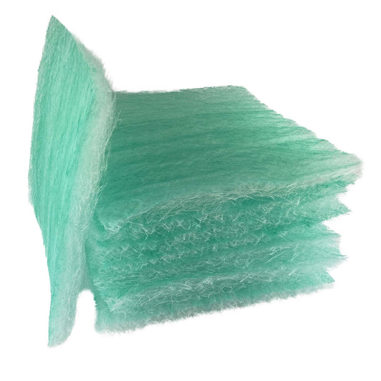 wioboy Paint Booth Exhaust Filter Pad, 20.5"x 20.5"x 2.5"(50 Pack), Fiberglass Paint Arrestor Air Filter System(15 Gram)