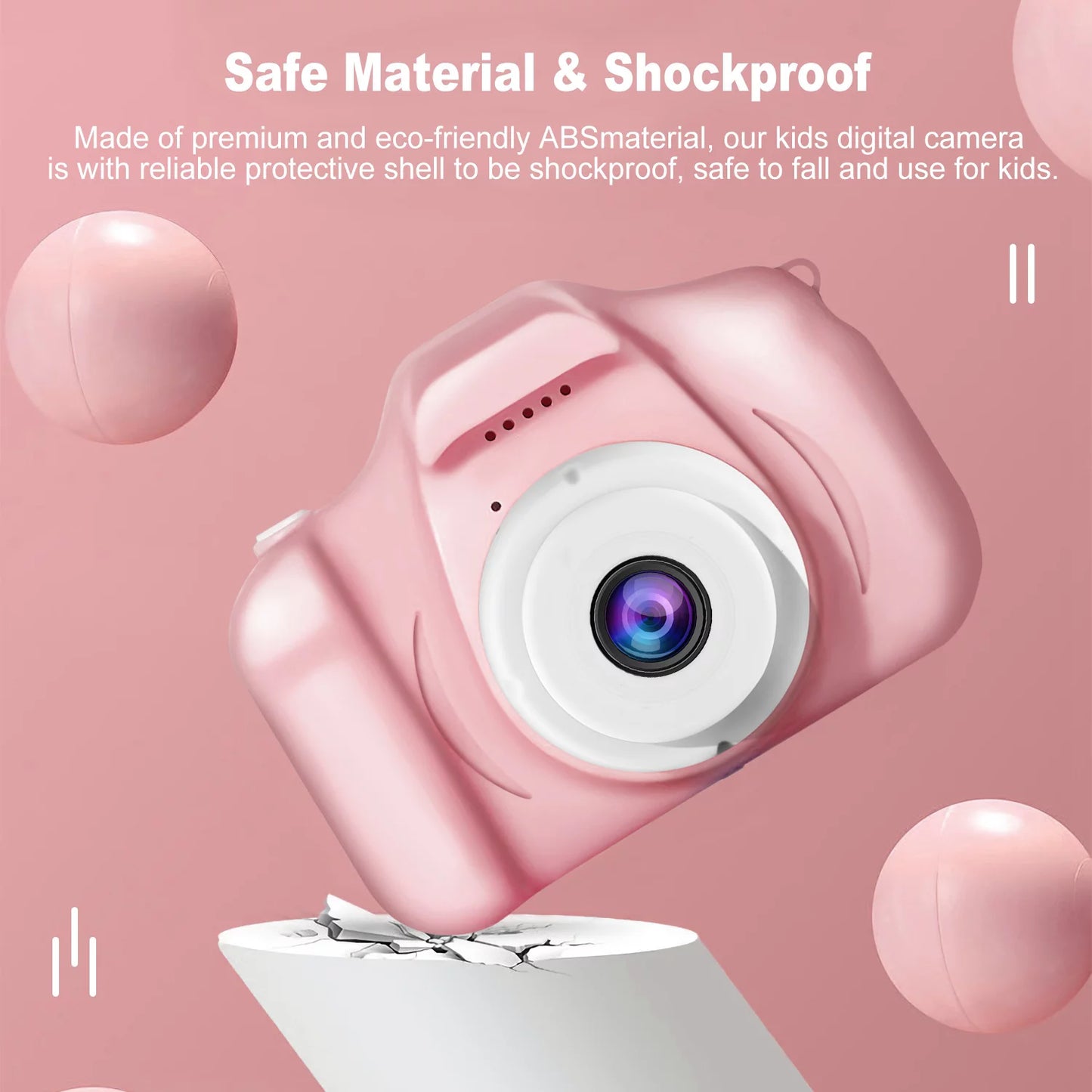 iMounTEK Kids Digital Camera with 2.0” Screen 12MP 1080P FHD Video Camera 4X Digital Zoom Games 32GB Card Supported Shockproof Child Camcorder 3-10 Years Boys Girls