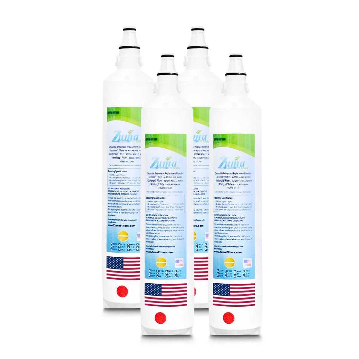 ZUMA Brand , Water Filters , Model # ZWFZ1-RF750 , with Subzero® BI42SDO - 4 Pack - Made in U.S.A.