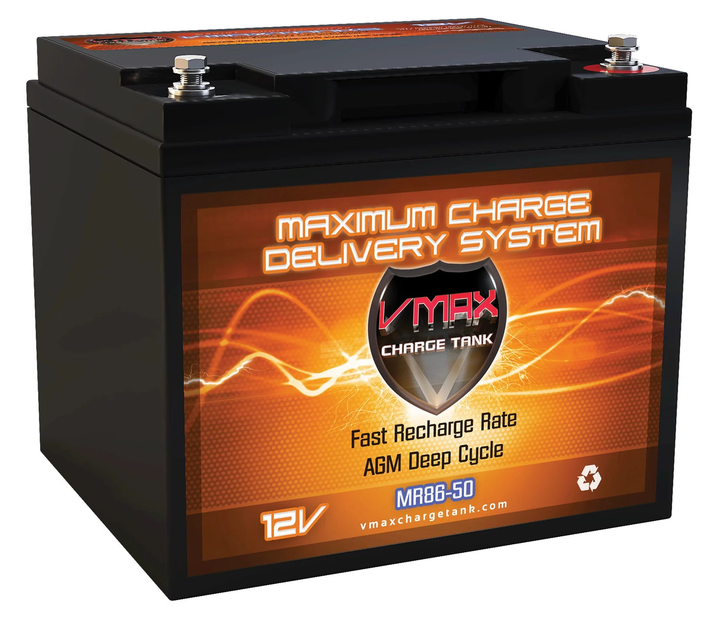 AGM Battery Upgrade 18-50LB Thrust Trolling Motors Vmaxtanks MR86-50 12V 50AH
