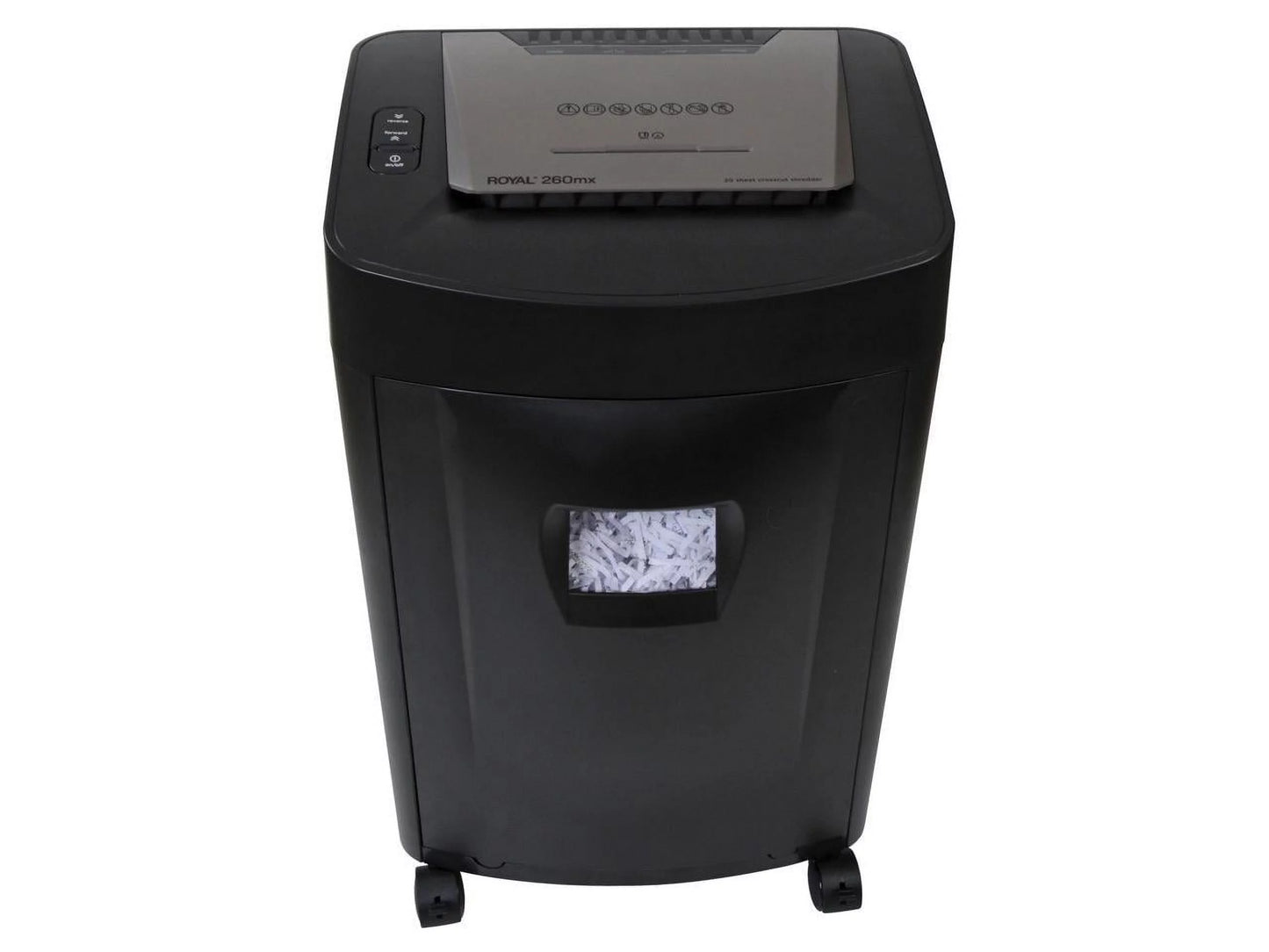 Royal 260MX Paper Shredder - Non-continuous Shredder - Cross Cut - 20 Per Pass - shredding Paper, CD, DVD, Credit Card, Staples - 8.75" Throat - 1 Hour Run Time - 40 Minute Cool Down Time - 8