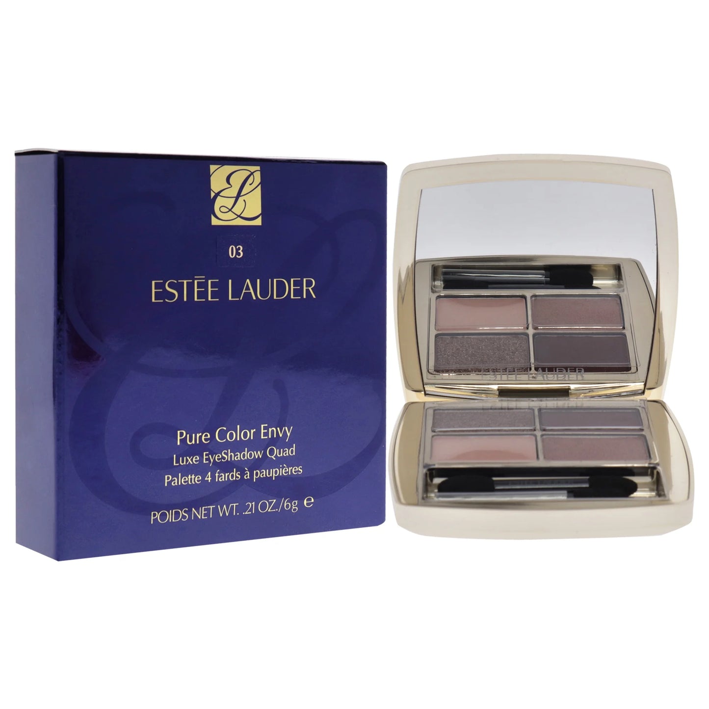 Estee Lauder Pure Color Envy Luxe Eyeshadow Quad - 03 Aubergine Dream , 0.28 oz Eye Shadow