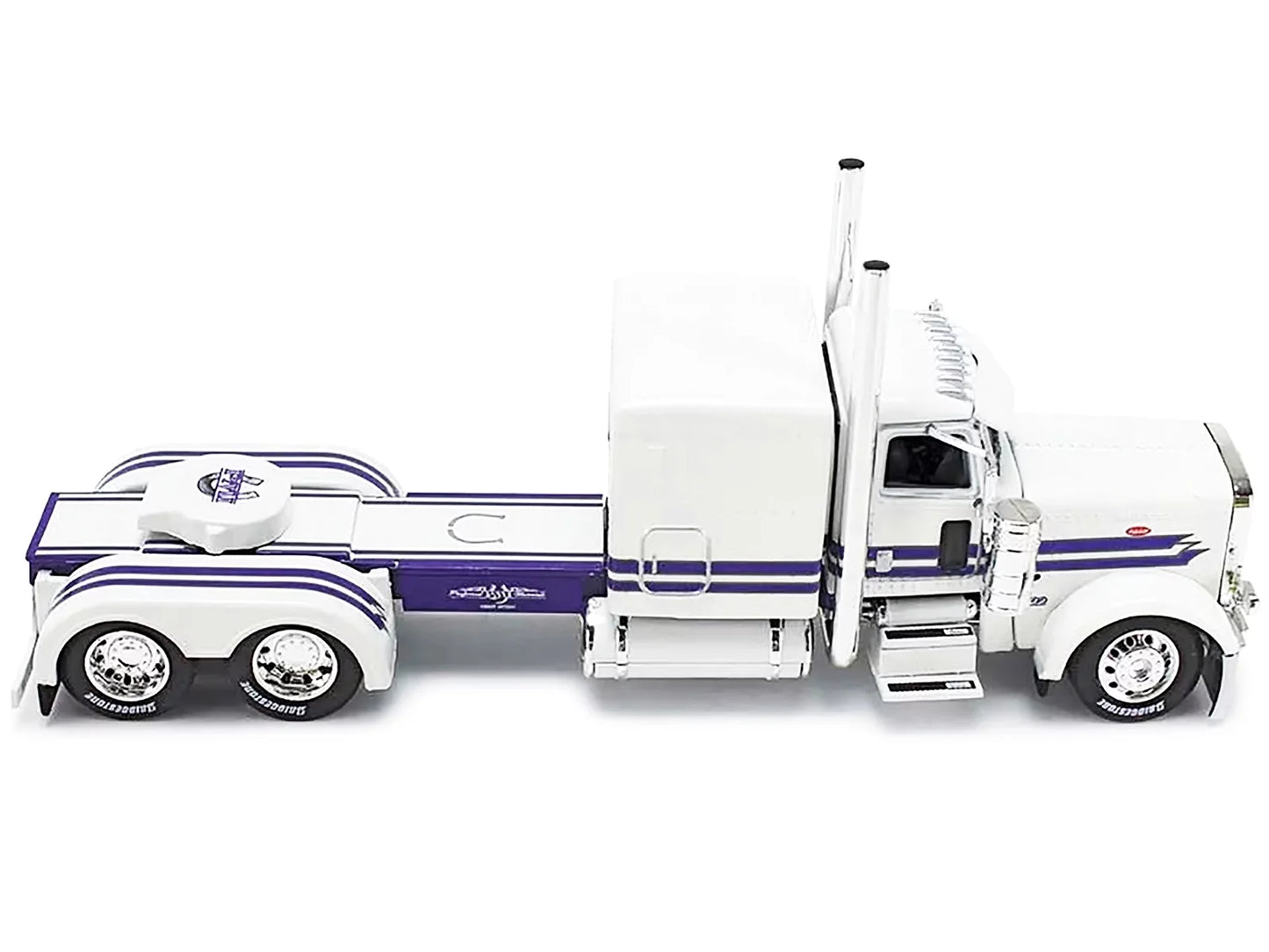 First Gear DCP 1/64 Peterbilt 389 63" Sleeper w/ Heil Fuel Tanker, Big Rigs #8: PMI Snow White 69-1297