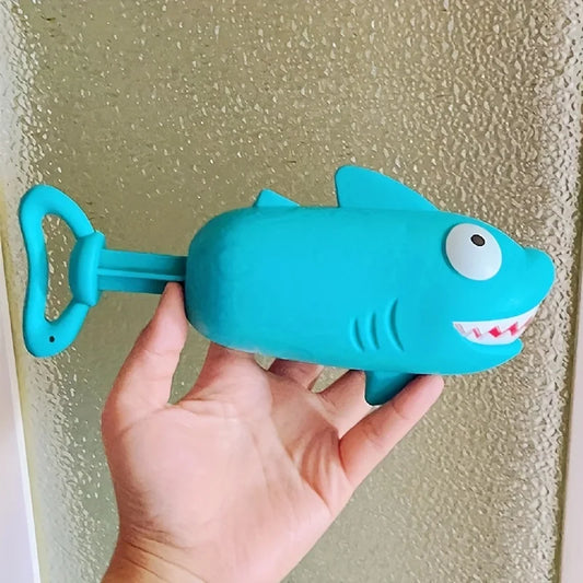 1pc Beach Splashing Bath Toy Pull-out Water Gun Cartoon Toy Water Gun Shark Water Gun sea and beach accessories