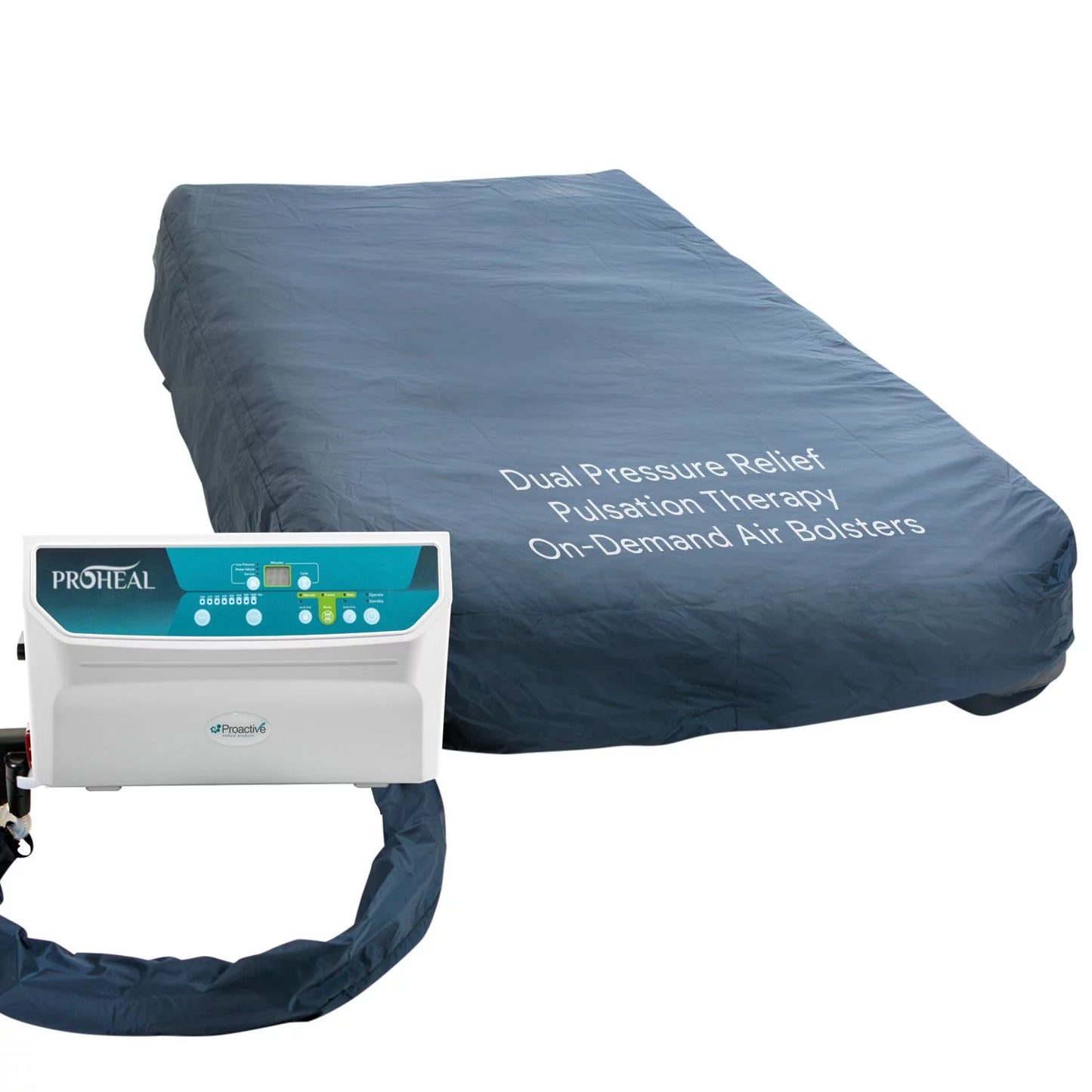 Proheal Bariatric Low Air Loss Alternating Pressure Air Mattress with Pump & Side Air Bolsters - Stages I-IV 36” x 80” x 8/11"