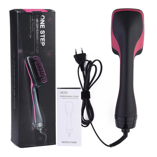 2 In 1 Multifunctional Anion Hair Dryer Brush Comb Styler Hairdressing Tool, Hair Blow Dryer, Paddle Brush