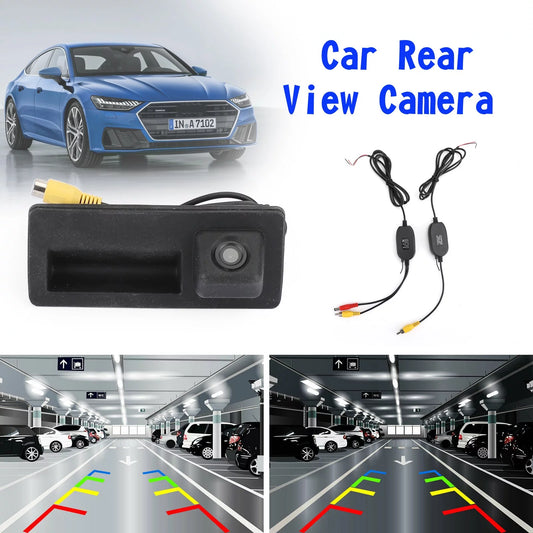 Wireless Car Rear View Handle Camera Fit A3 A4 A4L S4 A5 S5 Q3 Q5 A6 A7 A8