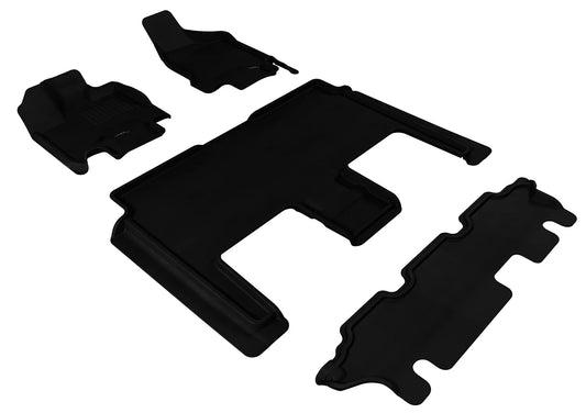 3D MAXpider KAGU Floor Mat (BLACK) Fitting with DODGE GRAND CARAVAN 2008-2020 - Full Set