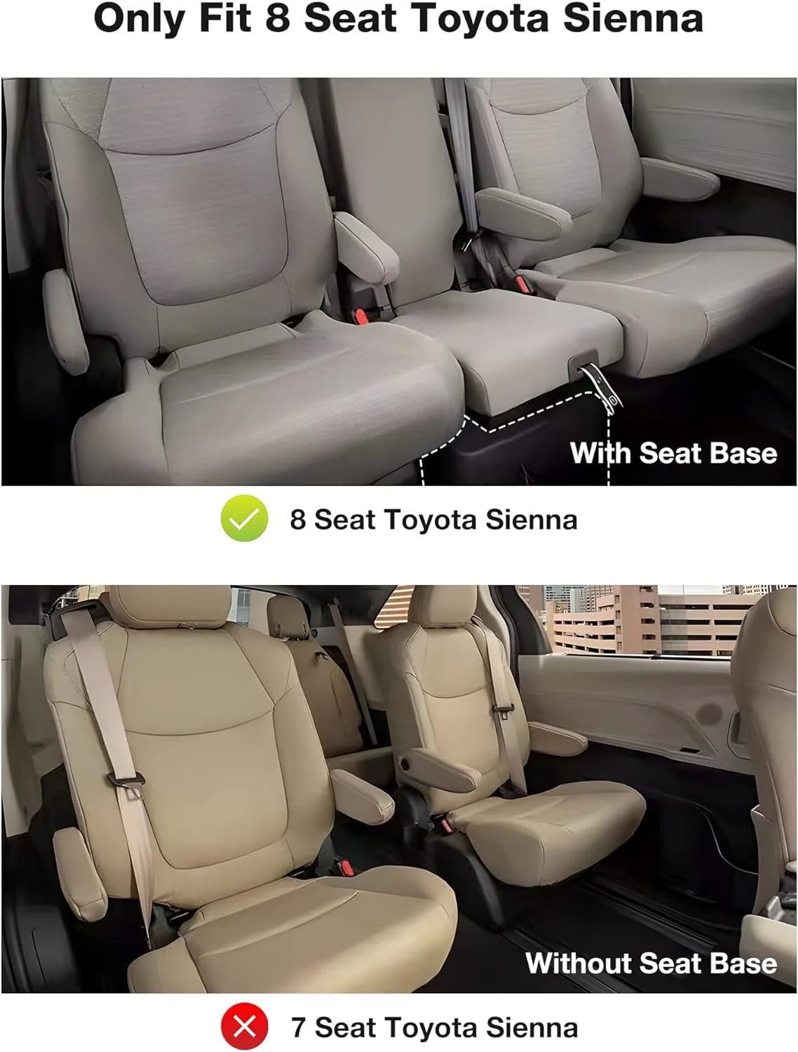 3W Floor Mats&Cargo Liner Toyota Sienna 2021-2024 8 Seater TPE 1st 2nd and 3rd Row with Trunk Mat (NOT Spare Tire Model ), Black All Car Mats