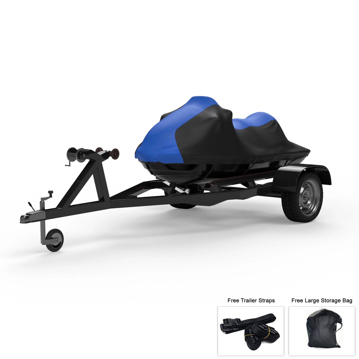 proof Jet Ski Wrap For YAMAHA Wave Runner FX SHO 2008-2011 - / Black Color - All - Trailerable - Protects from Rain, Sun, And More! Includes Trailer Straps And Storage Bag