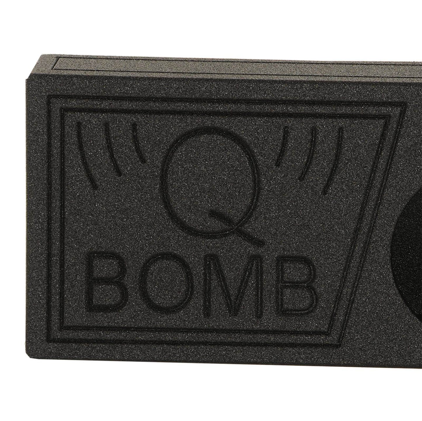 QPower QBomb Single 10" Vented Subwoofer Box with Black Bedliner Spray (2 Pack)