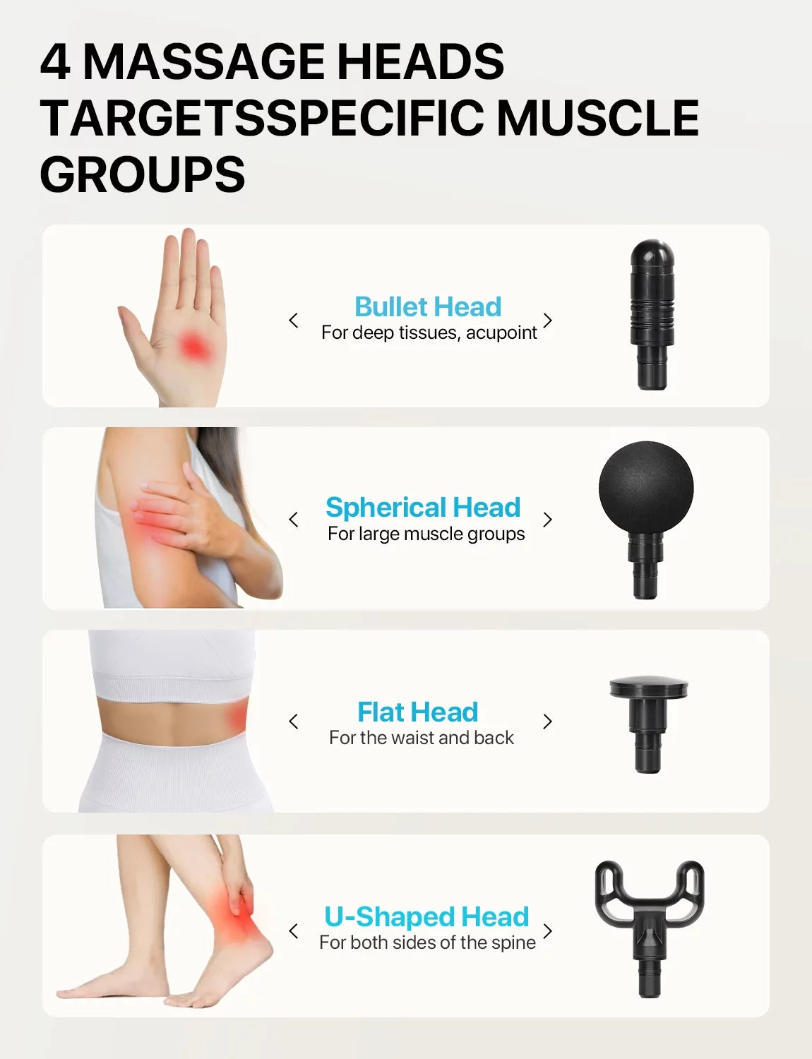 ALLJOY Mini Massage Gun Deep Tissue, Powerful Percussion Muscle Massager Gun with 4 Attachments, 4 Speed Settings, Compact Sports Handheld Massager Muscles Neck Back Arms
