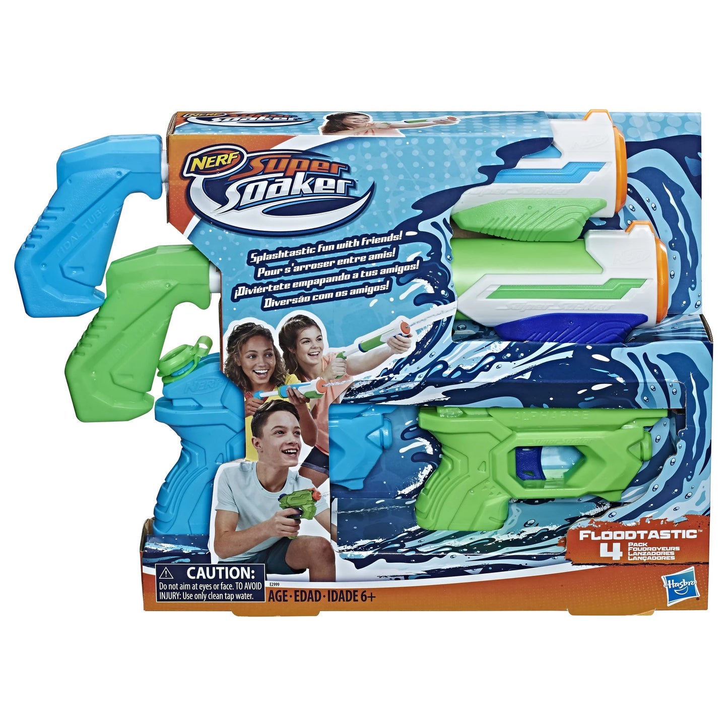Super Soaker Floodtastic Water Blaster 4-Pack, Ages 6 and Up