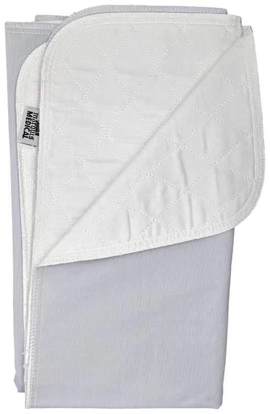 4 Pack Bed Pad Washable Incontinence Underpad - Absorbent Urinary Protection Seniors Children 34 x 36 Silver