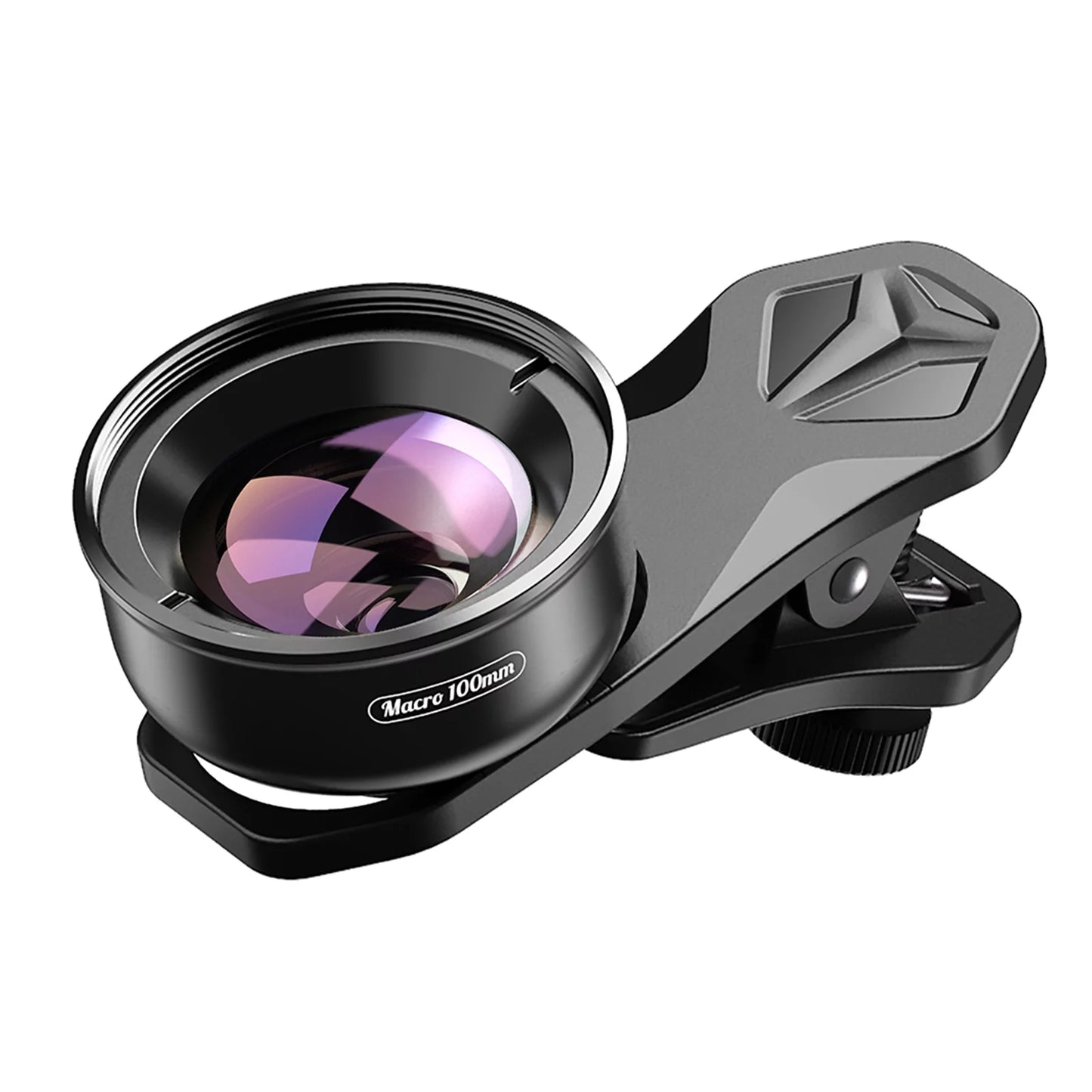 Aluminum Alloy 4K HD Detachable Clip Cellphone Macro Camera Lens 40MM-70MM Shooting Distance Multi-Layer Optical Coated External Lens Accessory