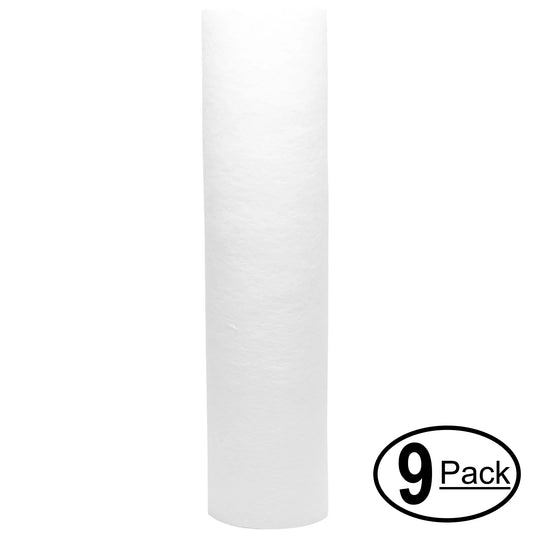 9-Pack Replacement Bulk Reef Supply 200413 Polypropylene Sediment Filter - Universal 10-inch 5-Micron Cartridge Bulk Reef Supply BRS 6 Stage Drinking & Reef RO/DI System - Denali Pure Brand