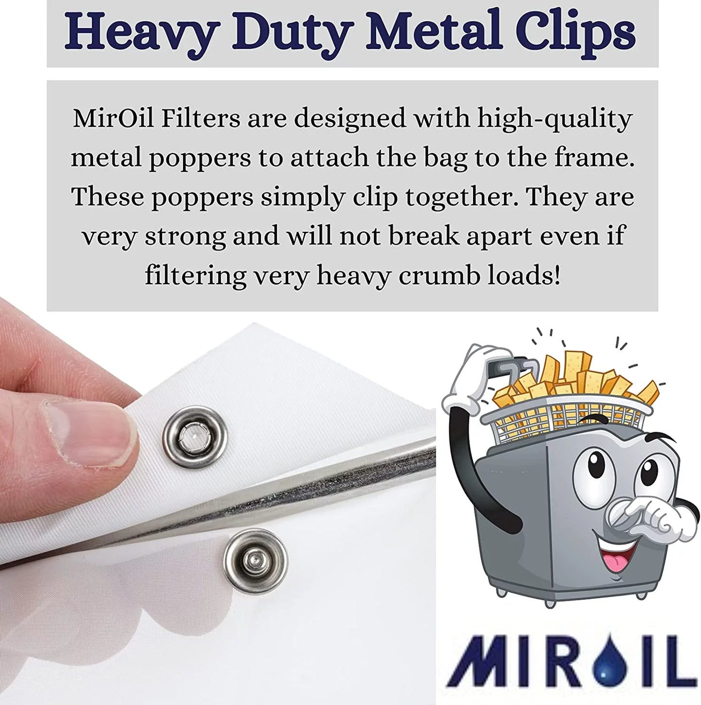 Miroil RB6PS/12852 EZ Flow Snap On" Filter Bag"