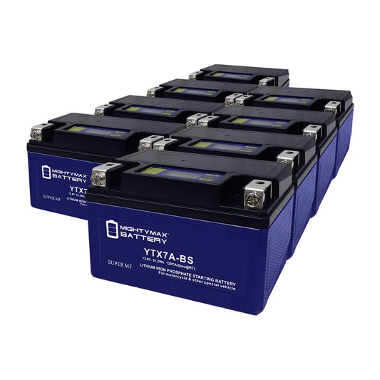 YTX7A-BS Lithium Replacement Battery with Peugeot Scooter 50 Tweet Evo 2014 - 8 Pack