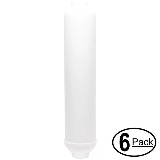6-Pack Replacement iSpring RCC7AK Inline Filter Cartridge - Universal 10-inch Cartridge iSpring 123Filter 6-stage 75GPD Reverse Osmosis ALKALINE PH System - Denali Pure Brand