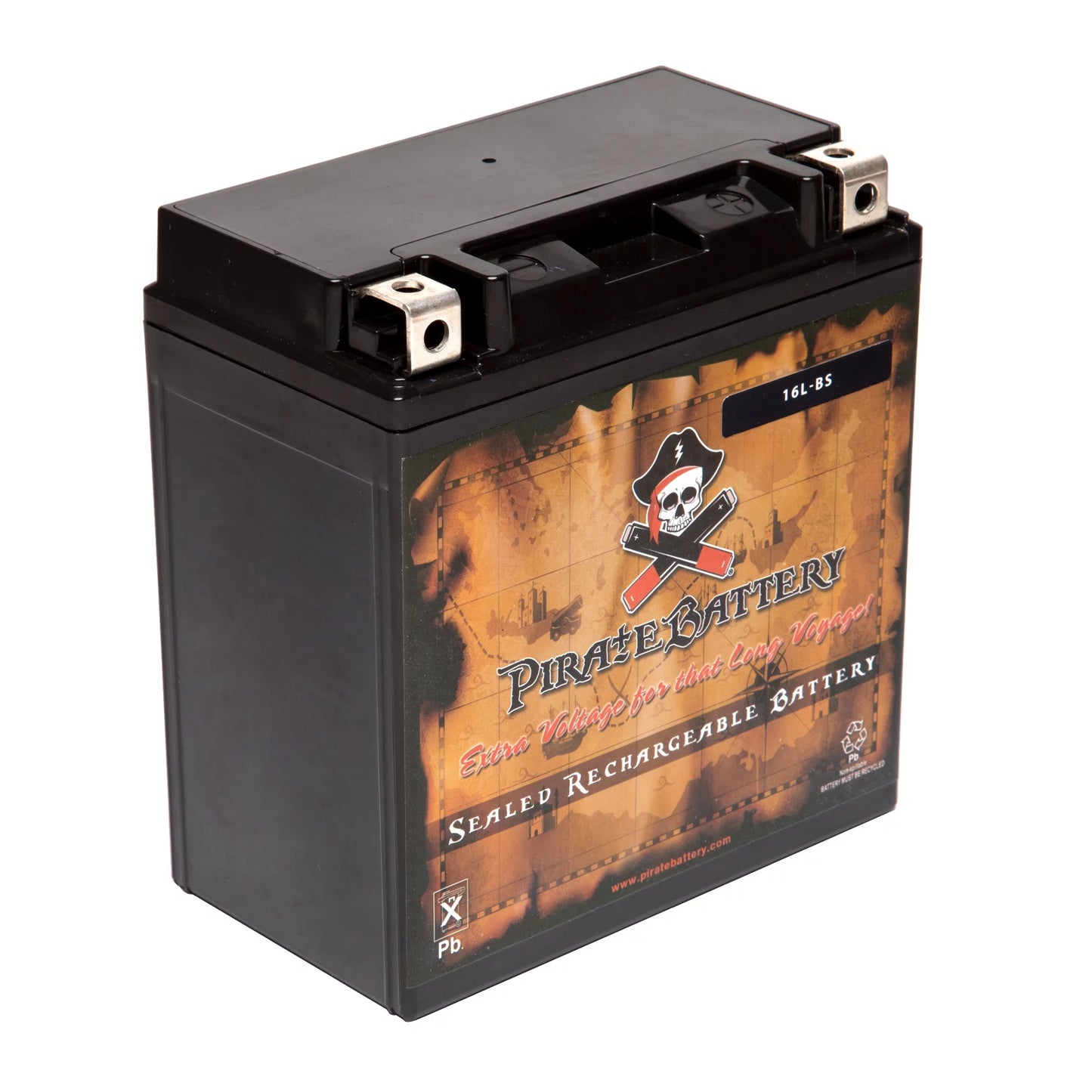 Pirate Battery YTX16L-BS (16L-BS 12 Volt,14 Ah, 230 CCA) Jet Ski Battery Kawasaki 650cc Jf650 X2 1987